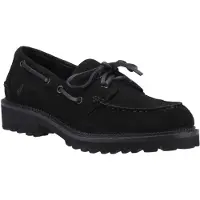 Hush puppies Geri Mockasiner för kvinnor i svart mocka