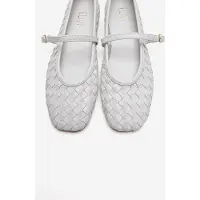 Forever & Always Yevora Läder Flätad Rem Ballerina