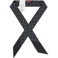 Gucci Gg Print Smal Twill Silkeshalsduk 812250 3g001 1060 812250 3G001 1060