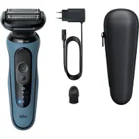 Braun Series 5 52-A1000s, Folierakapparat, Blå, Knappar, Batteri, Litium-Ion (Li-Ion), Inbyggt batteri