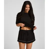 Hunkemoller Pyjamasbyxa 'Essential' svart / vit