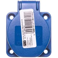 Pce Paneluttag 10/16A 2P+J Schuko 230V Blått Ip54 105-0Bs