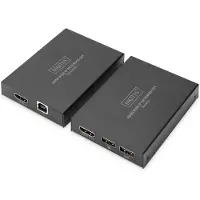 Digitus DS-55507 HDMI / RJ45 Adapter [1x HDMI hona - 1x HDMI hona] Svart 4K UHD