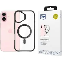 3mk Protection 3mk Satin Armor MagCase med MagSafe för iPhone 16 – genomskinligt med svart ram