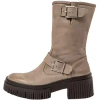 Art för kvinnor. 1139711EW003_039 Läder Kängor 1397 York grå (37), Hud, 3 till 5 cm, Zip, Casual