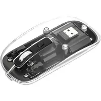 Manhattan Mouse wireless caratterizzato da un estetica straordinaria con alloggiam WiFi mus Sladdlös Optisk Transparent, Svart 4 Knappar 800 dpi, 1200 dpi,
