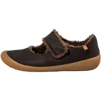 El naturalista för kvinnor. 257391101005_001 Balettpumps i läder N5739 svart (36), Hud, Karta, Nyckelband, Kardborreband, Casual