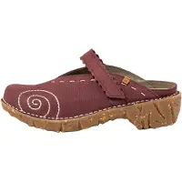 El naturalista för kvinnor. 2NG963RZ9605_008 Läder Clogs Ng96 Yggdrasil rödbrun (41), Hud, 3 till 5 cm, Kardborreband, Casual, Granat