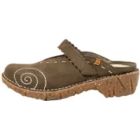 El naturalista för kvinnor. 2NG963FE9605_0G3 Ng96 Yggdrasil Läder Clogs grön (42), Hud, 3 till 5 cm, Kardborreband, Casual