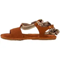 El naturalista för kvinnor. 256851123005_023 Lädersandaler N5685 Satya brun (39), Hud, Karta, Nyckelband, Casual