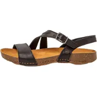 Art för kvinnor. 110452010003_001 1045 Läder Sandaler I Breathe svart (37), Hud, Karta, Spänne, Casual