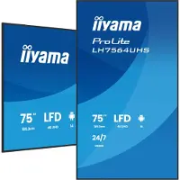 Iiyama ProLite LH7564UHS-B1AG - 75 Diagonal klass (74.5 visbar) LED-bakgrundsbelyst LCD-skärm - digital skyltning - med inbyggd SoC-mediespelare - 4K UHD (2160p) 3840 x 2160 - svart ram med matta ytor