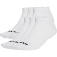 Adidas Linear Crew Socks Vadderade Strumpor 6-pack, storlek 34-36