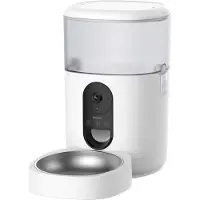 IMOU PF1 4L, Automatisk foderautomat, Rostfritt stål, Vit, Katt, 4 l, Wi-Fi 4 (802.11n)