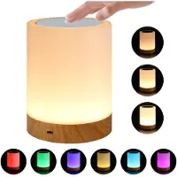 24.Se Atmosfärisk bordslampa med touch, flera ljuslägen & dimningsfunktion