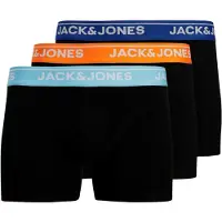 Jack & Jones Boxershorts 'JACTheodore' ljusblå / mörkblå / orange / svart