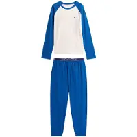 Tommy Hilfiger Underwear Pyjamas lång blå / vit