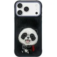Nimmy Big Eyed Pet 2.0 Panda-fodral för iPhone 17 Pro Max – Svart
