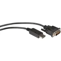 Roline DisplayPort Anslutningskabel DisplayPort-kontakt, DVI-D 24+1-polig Kontakt 1.00 m Svart 11.04.5771 Skärmad DisplayPort-kabel