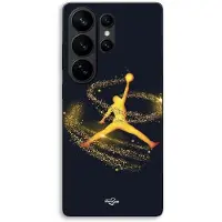 CAPACHEAP Fodral För Samsung Galaxy S26 Ultra Jordan-logotyp Gyllene Stjärnstoft Maniacase svart