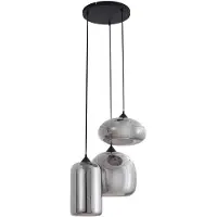 LINDBY Taklampa , Marla, dimbara, Svart, Vardagsrum, Glas, Modern
