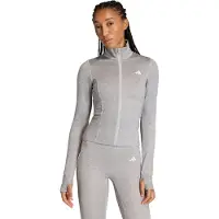 Adidas Workout Essentials Heather Jacka Med Dragkedja, storlek Large