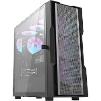 Darkflash DK431 mesh-datorchassi + 4 ARGB-fläktar - svart