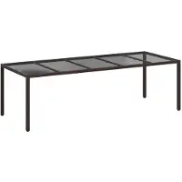vidaXL Trädgårdsbord Brun 250 x 100 x 75 cm konstrotting
