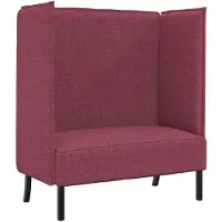 vidaXL Hög Ryggsoffa 101cm Vinröd tyg