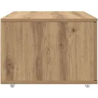 vidaXL Lådans skåp med hjul Artisan Ek 55 x 45 x 31 cm