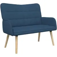 vidaXL Tvåsitssoffa Blå 115 x 61 x 87 cm tyg