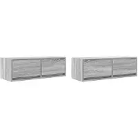 vidaXL TV-bänkar 2 st grå sonoma 80x31x25,5 cm konstruerat trä