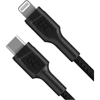 Green Cell Stream - Lightning-kabel - USB-C hane till Lightning hane - 1 m - dubbelt skärmad - svart - Strömförsörjningsstöd