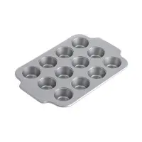 KitchenAid - Metal Bakeware Mini Round Cake Pan 12pcs - Silver