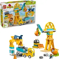 LEGO DUPLO - Byggarbetsplats Med fordon 10476 - 3-in-1 - 84 Del - - One Size - Klossar