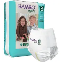 Bambo Nature Babyblöja, byxblöja, miljömärkt, Pants, 8, 19+ kg - (5 förpackningar x 16 st.)
