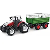 Amewi RC-traktor Jordbruksfordon Traktor mit Viehtransporter RtR