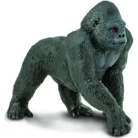 Safari Ltd. Lowland Gorilla Figurine - naturtrogen 4,25" primatfigur - Pedagogisk leksak fr pojkar, flickor och barn i ldrarna 3+