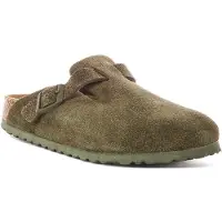 Birkenstock unisex. 1024714 Boston-träskor i läder (Smal passform) grön (38), Hud, Karta, Ingen, Casual