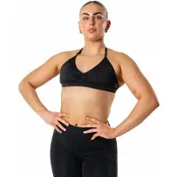 Relode Hybrid Seamless Halterneck Sports Bra - Jet Black