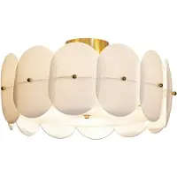 By Rydens Design taklampa Omlott, dimbar, Vitt / opal, Vardagsrum / matsal, Glas, Design, Taklampa