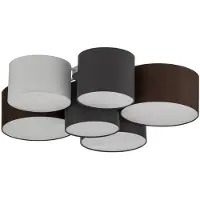 LINDBY Taklampor , Laurenz, dimbara, Grå, Vardagsrum, Tyg / textil, Modern
