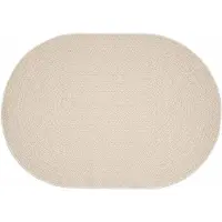 vidaXL Oval utomhusmatta - - 170x120 cm - Kräm - Polypropen - UV-beständig - Oval form