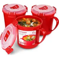 Sistema 656 ml medium soup mug 3-pack