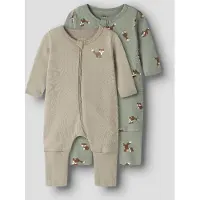 Name it Pyjamas brun / taupe / pastellgrön / vit