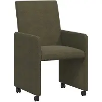 vidaXL Matstolar med hjul med hjul 2 pcs Armégrön 57 x 66 x 94 cm