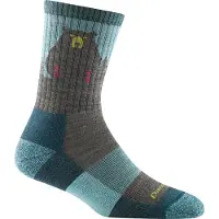 Darn Tough Women's Bear Town Micro Crew Light Cushion Aqua