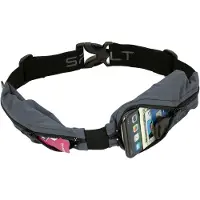 Spibelt Dual Pocket Pro Löpande Bälte för Vuxna, Utvidgade Fickor, Justerbart Midjebälte, Ingen Studs, Anthracite