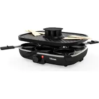 Tristar Haushaltsgeräte RA-2760 Raclette 6 pannor, med aktiv ventilation Svart