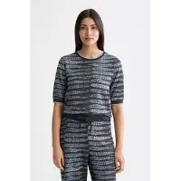 Scotch & Soda Lurex Jacquard Knitted T-shirt Med Korta ärmar